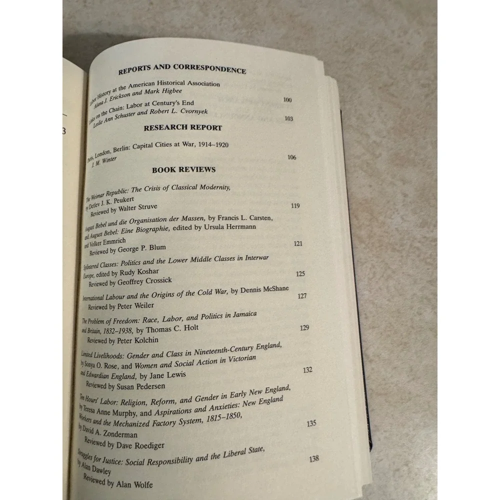 International Labor and Working-Class History Journal Bound Vol 43-45 1993-1994
